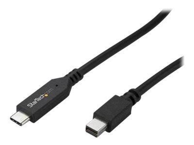 StarTech.com 1.8m / 6 ft USB-C to Mini DisplayPort Cable - 4K 60Hz - Black - external video adapter - STM32F072CBU6 - black Skærmkabel Sort 