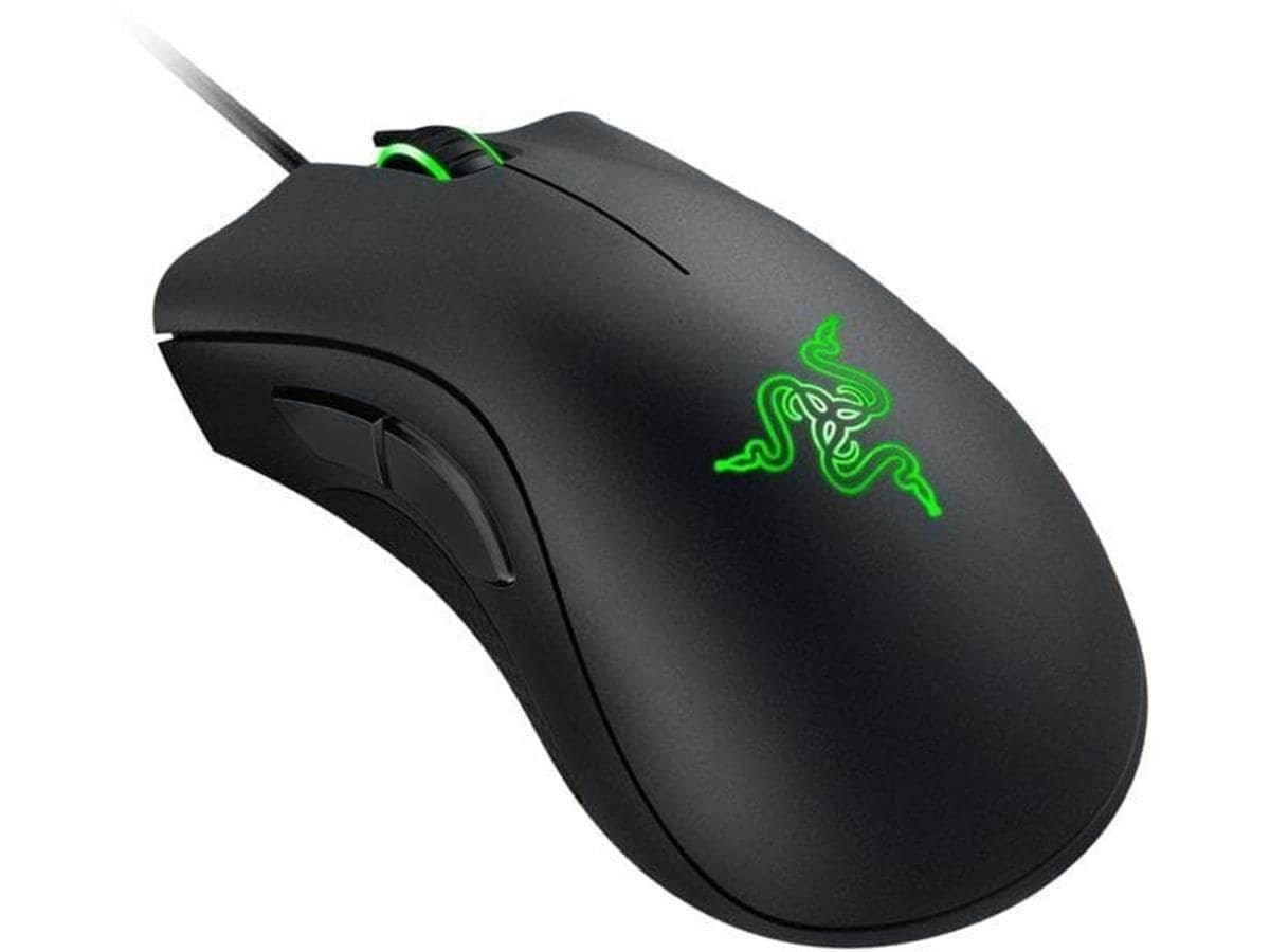 Razer DeathAdder Essential - Black - Gaming Mus - Optisk - 5 knapper - Sort med grønt lys Mus RZ01-03850100-R3M1