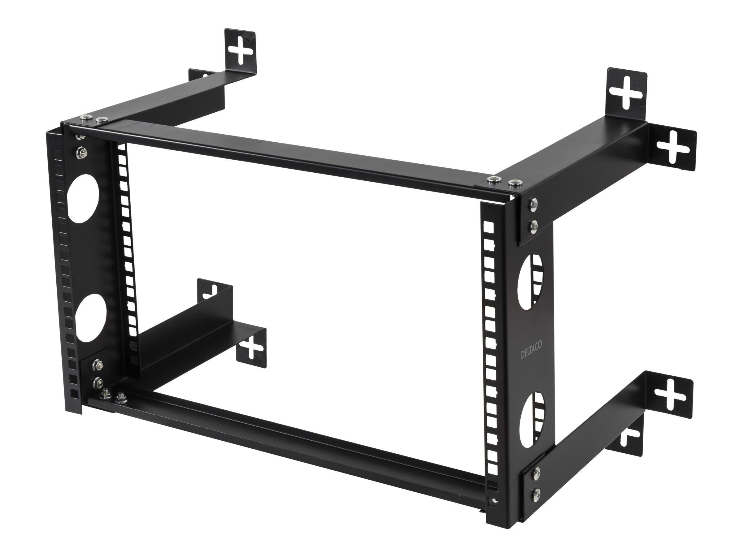 Deltaco 19-DTSR0506 - 6U Wall Mount Open Rack Cabinet Rackskab