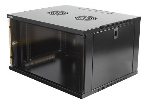 Deltaco 19-5406B - 6U Wall-Mount Rack Cabinet Rackskab