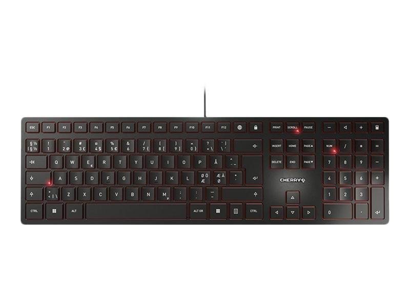 Cherry KC 6000 SLIM - Tastatur - Nordisk - Sort Tastatur JK-1600PN-2