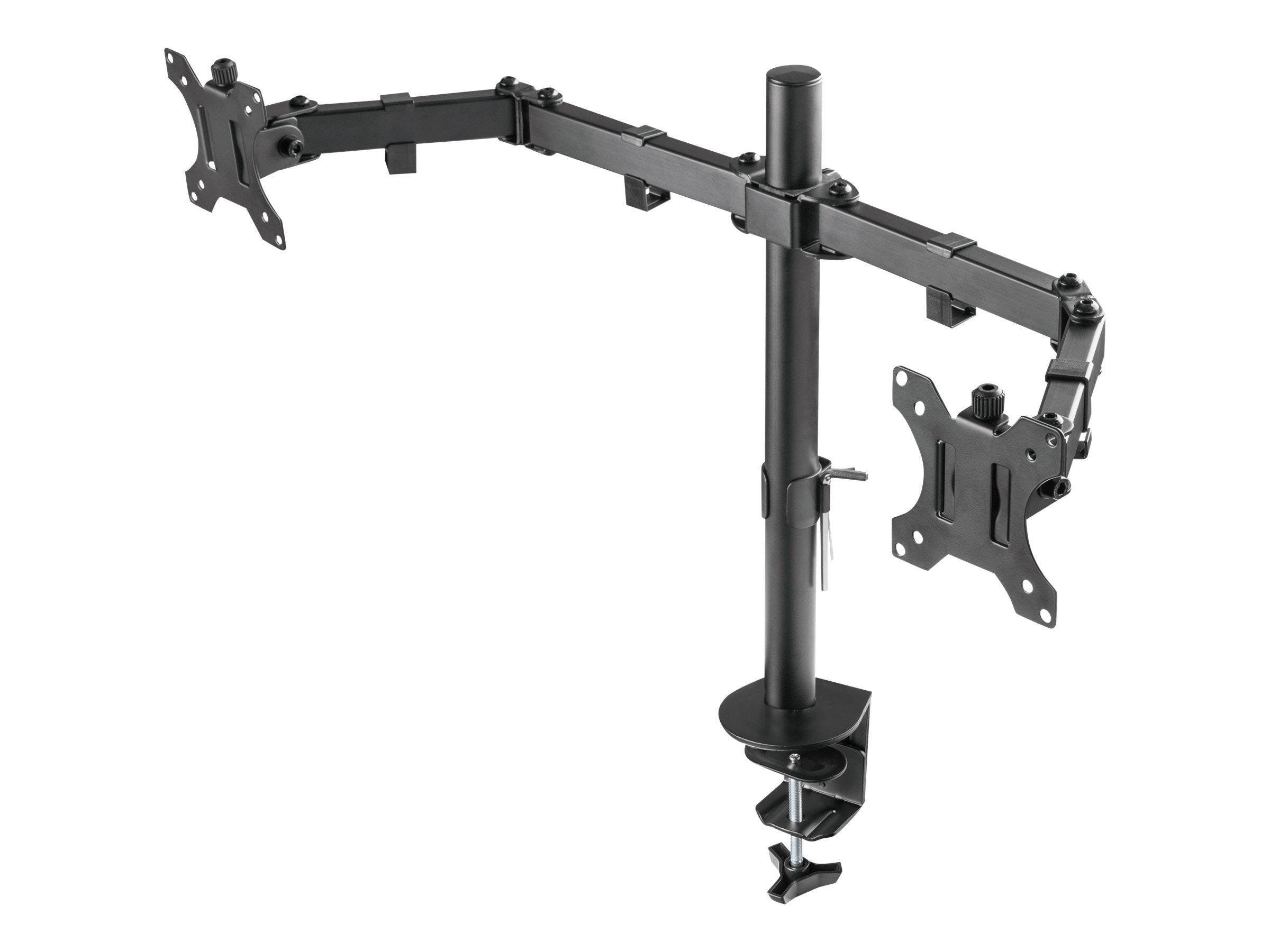Deltaco Dual Monitor Desk Mount for 13"-32" screens - Sort Skærmholder GAM-040