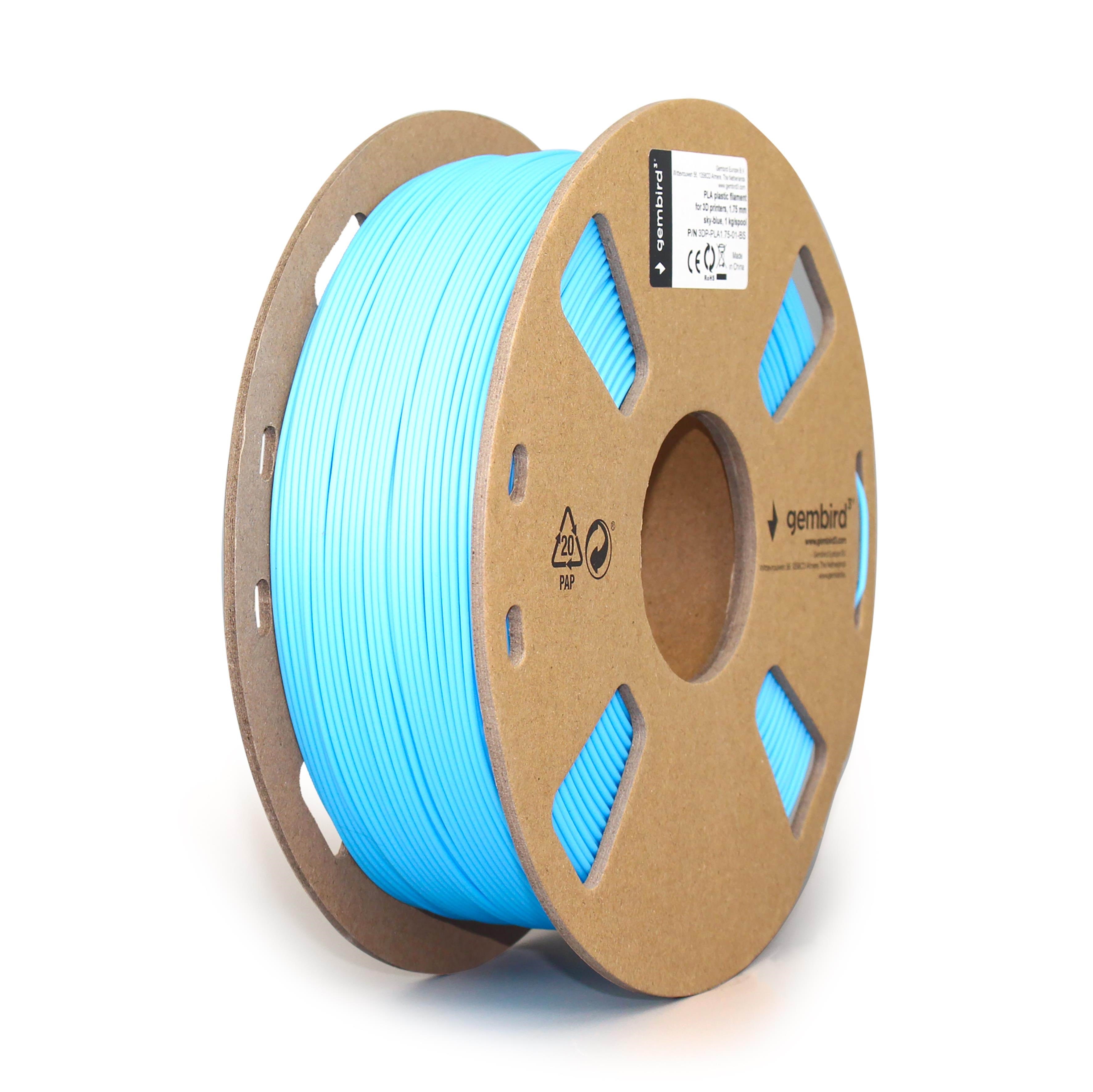 Gembird PLA filament - Himmelblå - 1.75mm ø - 1 kg