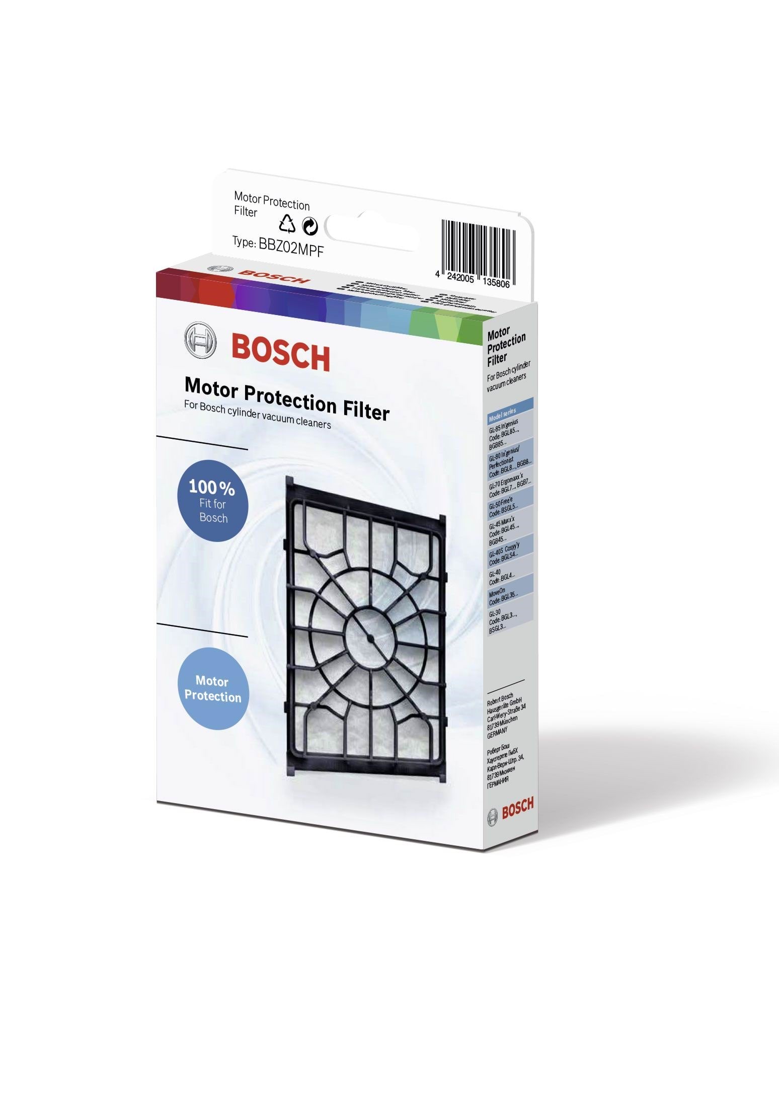 Bosch Motor protectionfilter BBZ02MPF