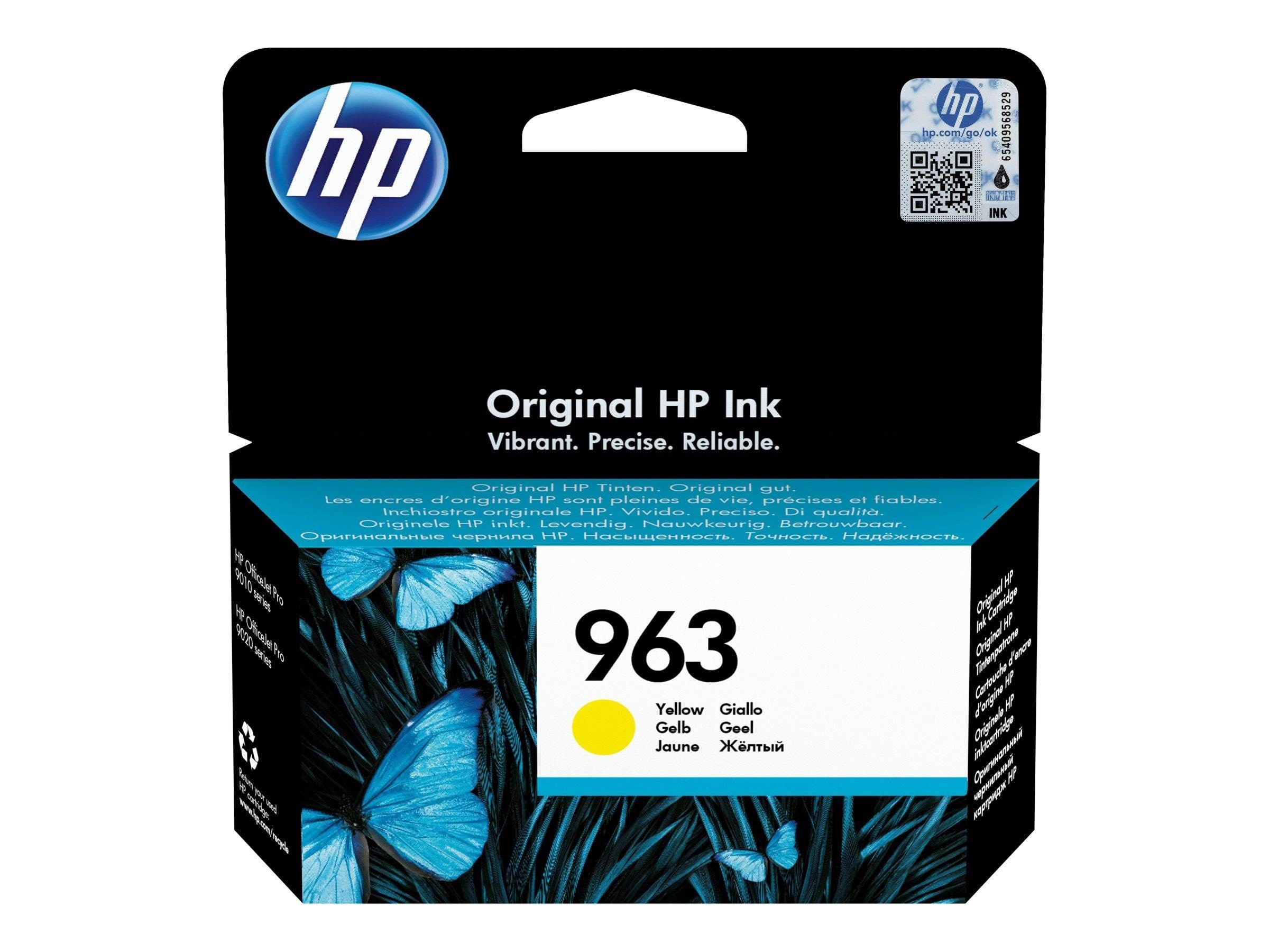 HP 963 / 3JA25æ Yellow Ink Printerpatron Og Toner Gul