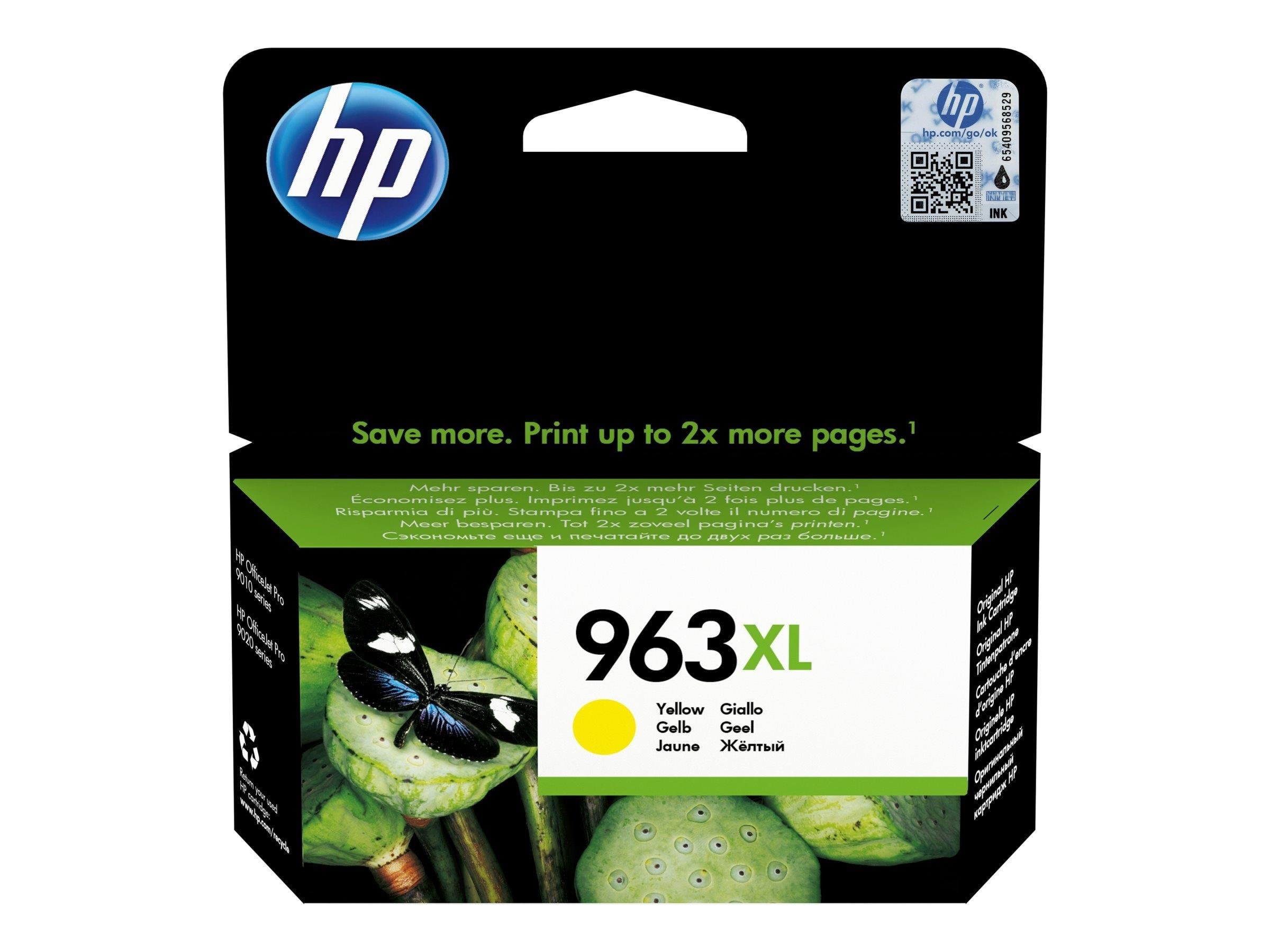 HP 963XL / 3JA29æ High Capacity Yellow Ink Printerpatron Og Toner Gul