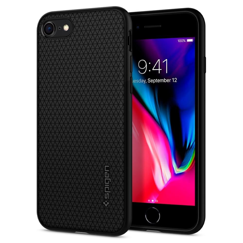 Spigen Liquid Air - black - iPhone SE (2022/2020)/8/7 Mobilcover 042CS20511