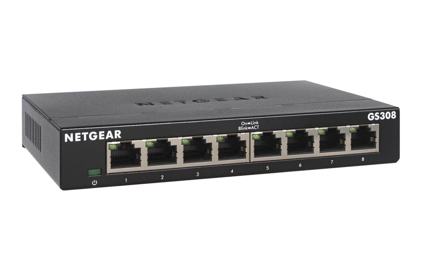 Netgear GS308 8-Port Unmanaged Gigabit Ethernet Switch Switch GS308-300PES