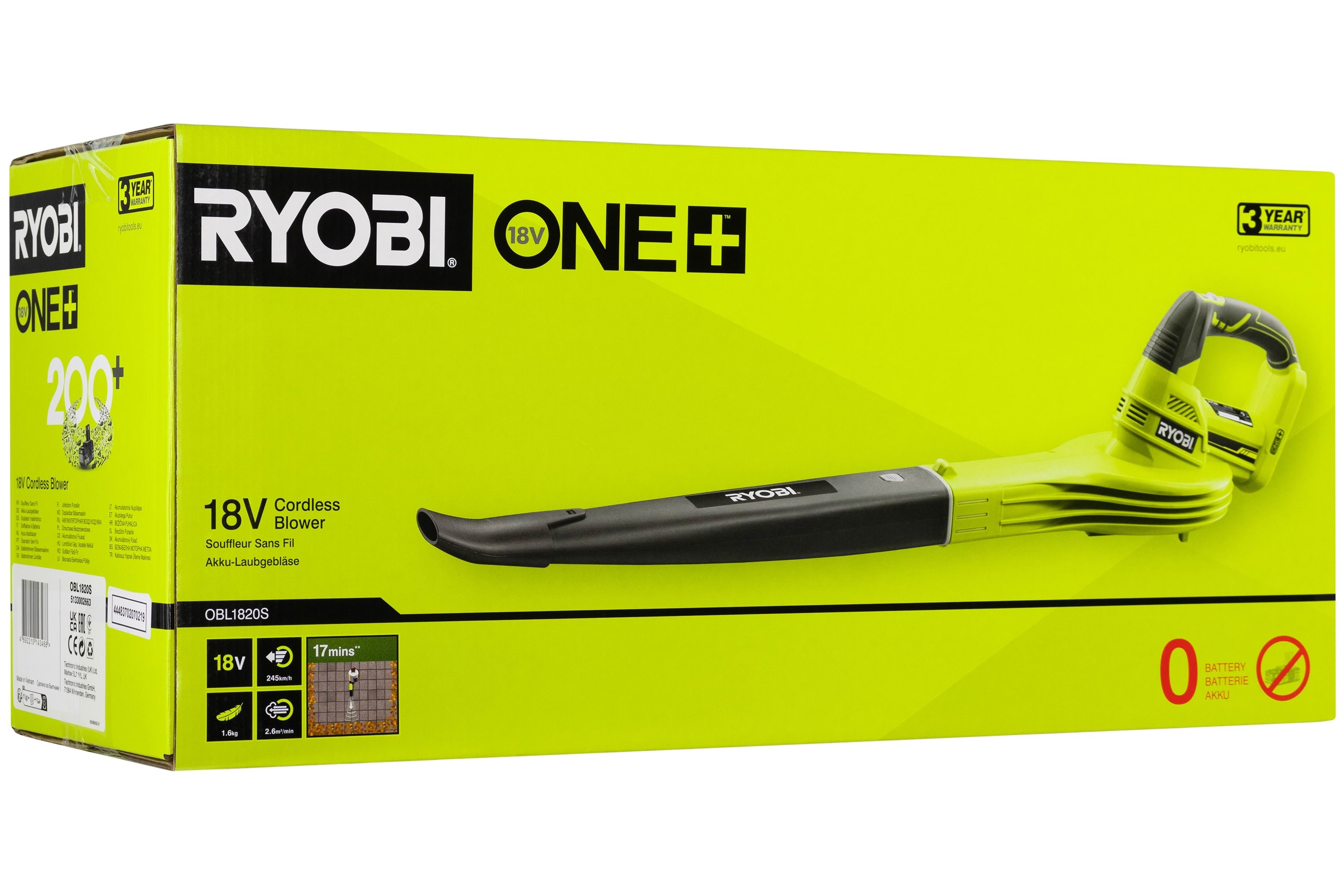 Ryobi OBL1820S ONE+ Cordless Blower Løvsuger 5133002663