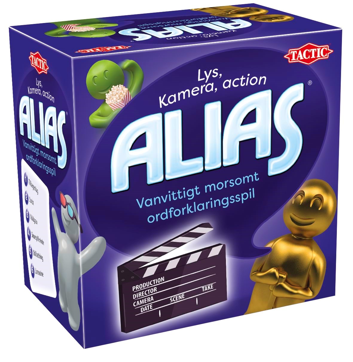 Tactic Snack Play Alias: Lights Camera Action (Dansk) Brætspil 55811