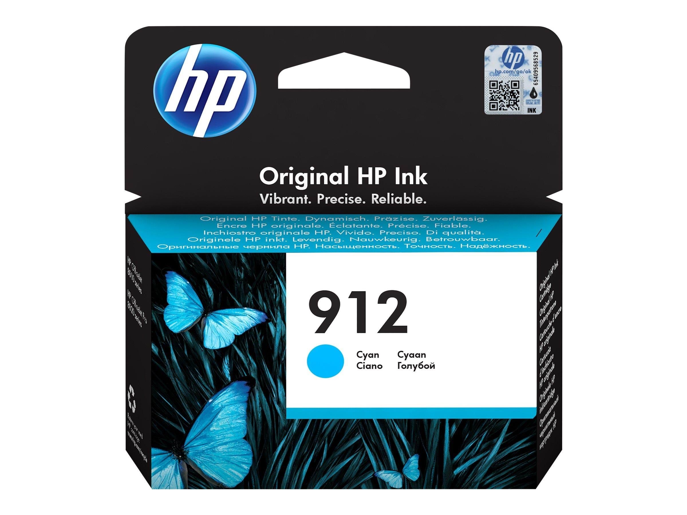 HP 912 / 3YL77AE - Cyan Ink Printerpatron Og Toner