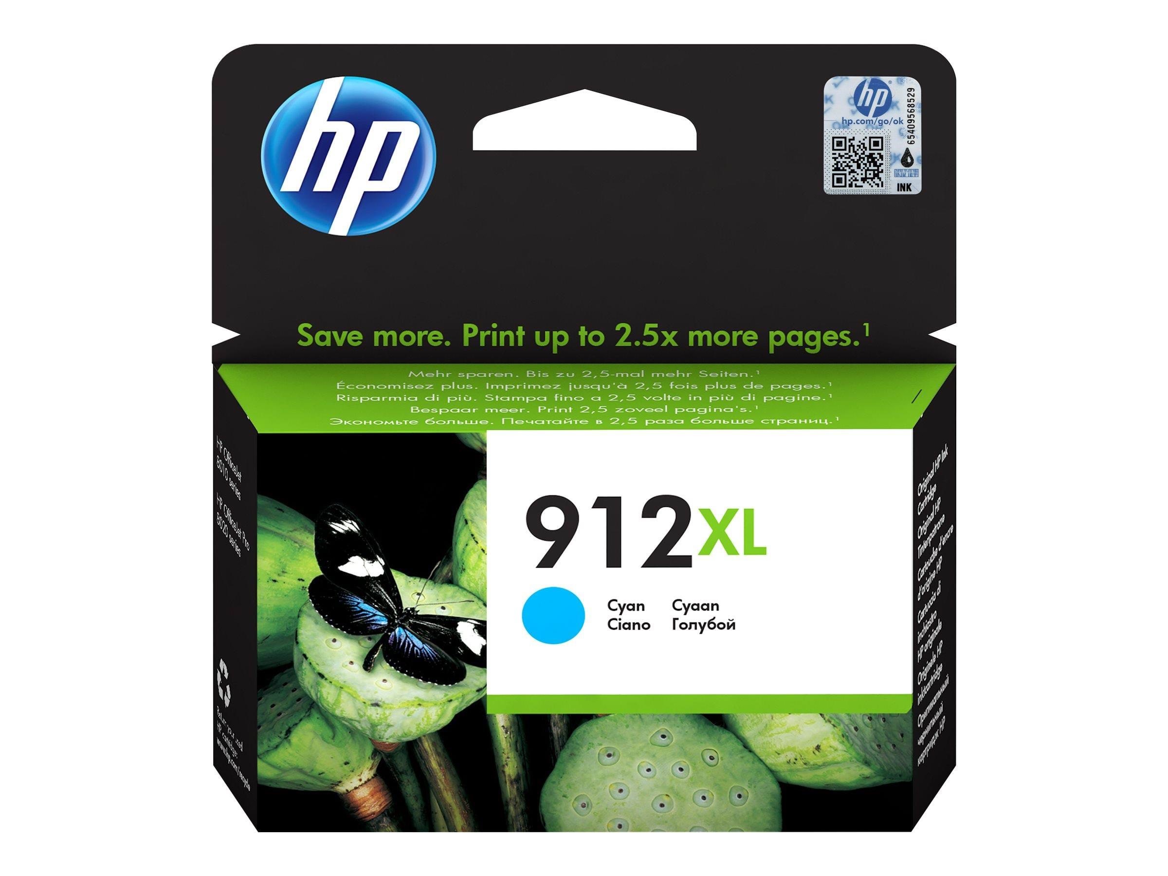 HP 912XL / 3YL81AE High Capacity Cyan Ink Printerpatron Og Toner
