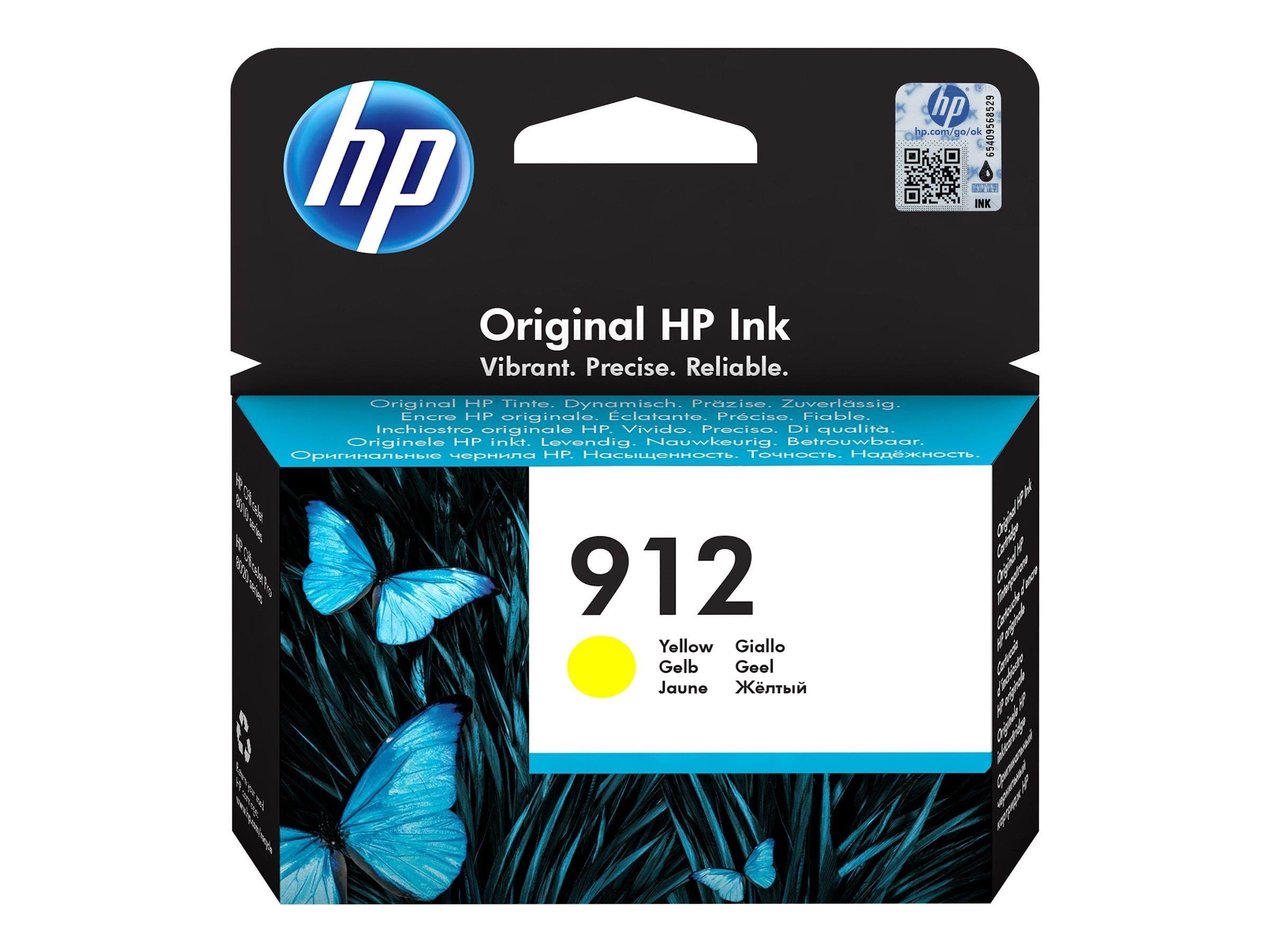 HP 912 / 3YL79æ - Yellow Ink Printerpatron Og Toner Gul