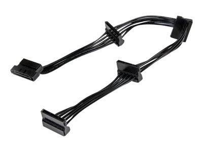 StarTech.com 4x SATA Power Splitter Adapter Cable - power splitter - 40 cm Strømkabel Sort PYO4SATA