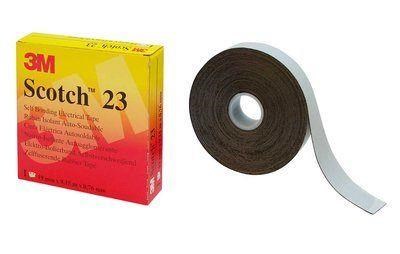 3M Scotch 23 tape sort selv-vulkaniserende gummi tape m/sort liner. 19 mm x 9.15 m. 0.76 mm tyk. Lever Tape 7000007286