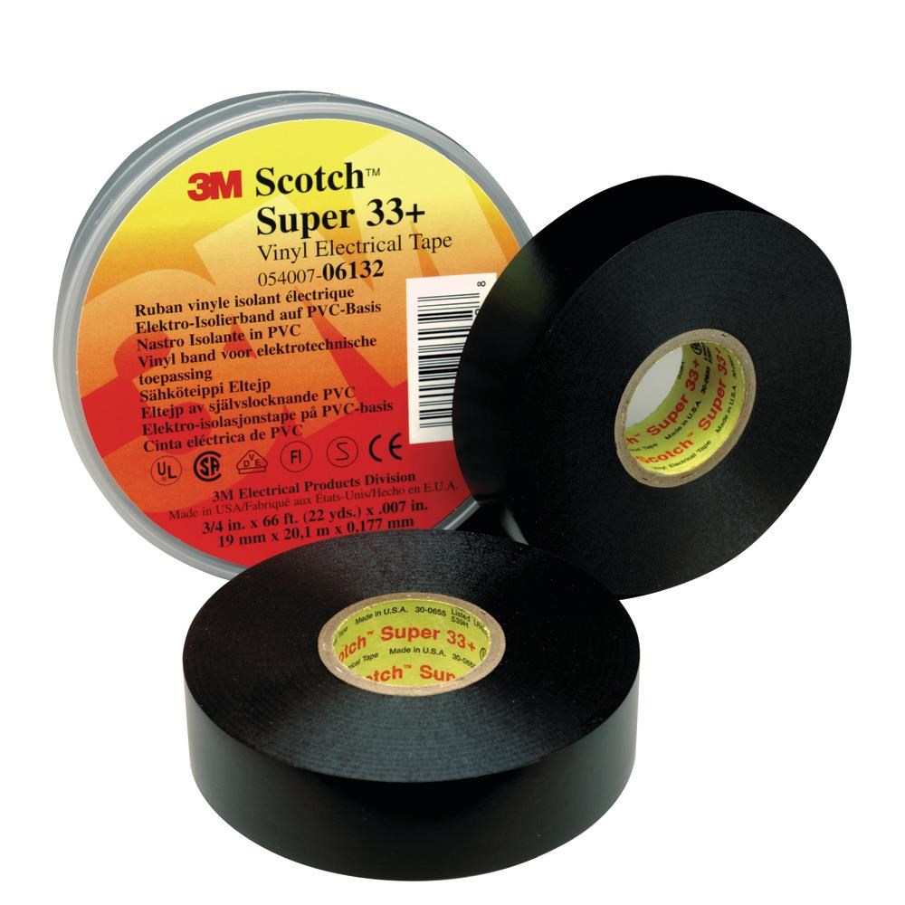 3M Tape 33+ 19X20 sort Scotch Forbrugsartikler 7000042541