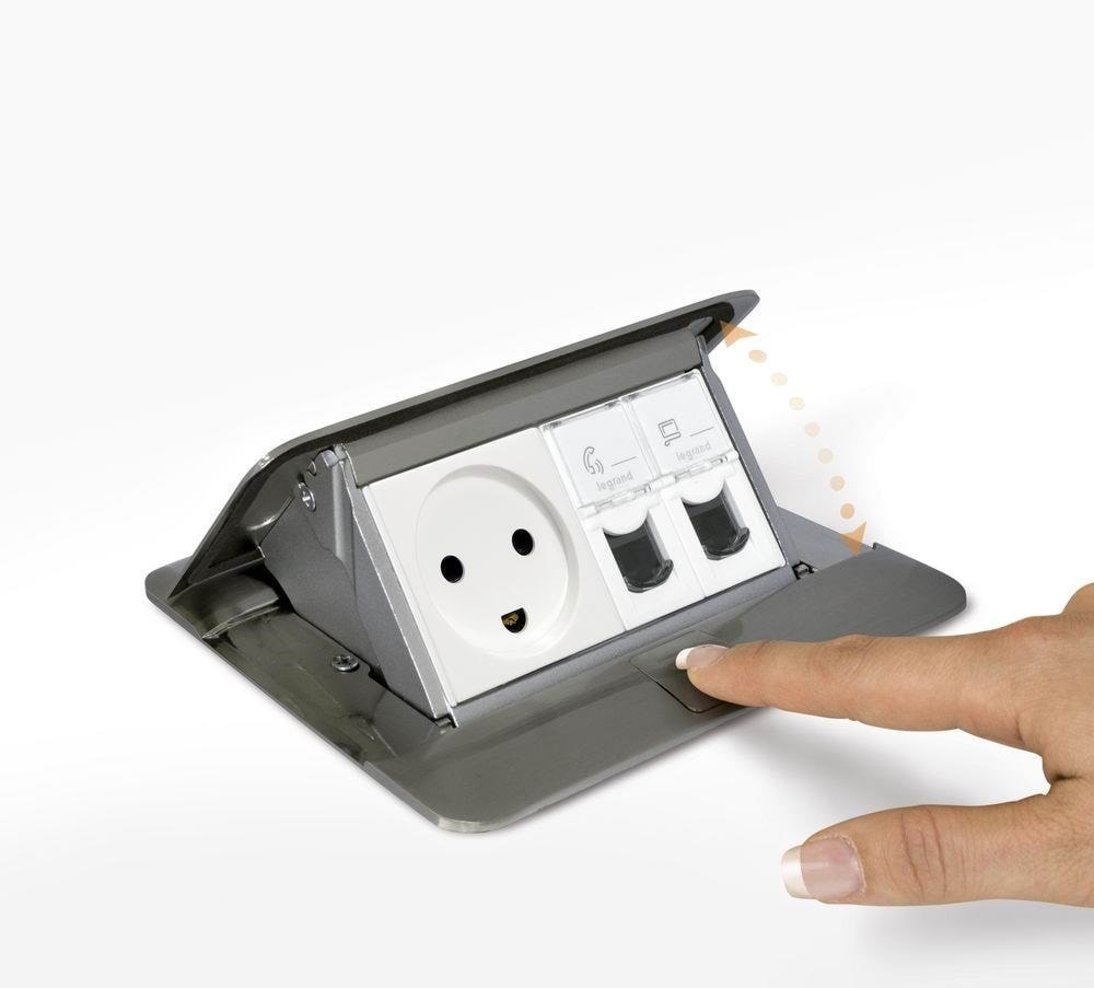 Legrand POPOP 4 modul ALU Foeringsveje Kanalskinner 54011