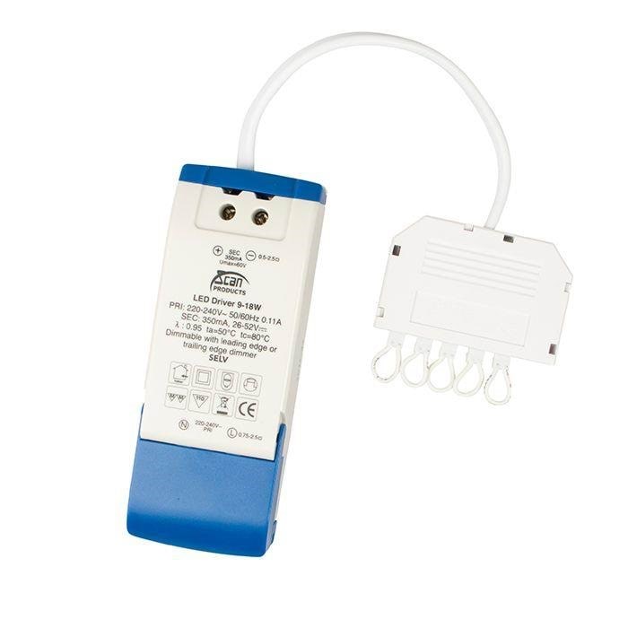 Scan Products Driver 230V Dæmpbar 9-18W 350mA. Drivere Spoler Og Transformatore 12402