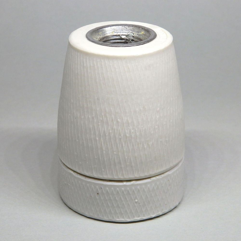 Teknisk Belysnings Industri E27 porcelænsfatning 3/8" RG med jord Tilbehoer Ophaeng Fatninger Mv 355D0107