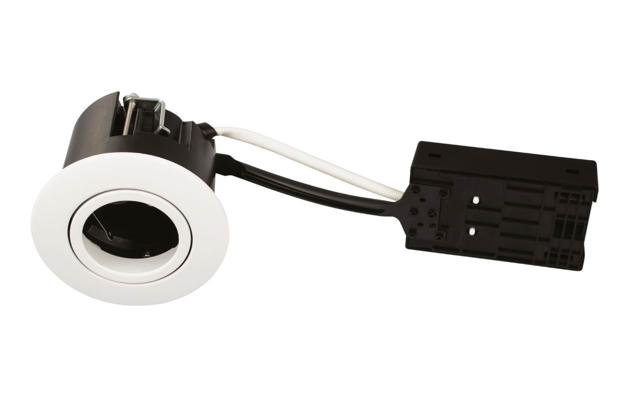 Scan Products Luna Quick Install indbygningsspot rund GU10, blank hvid Lampe 10007