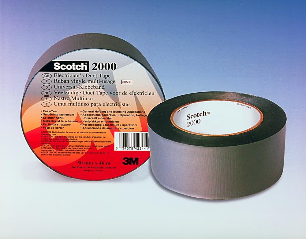 3M Scotch tape 2000 lysegrå farve, 50 mm x 46 m, 0,15 mm tyk Forbrugsartikler 7000076790