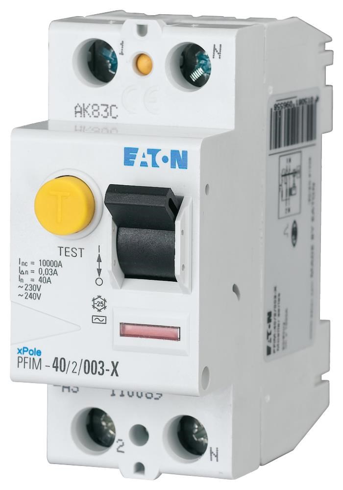 Eaton Fejlstrømsafbryder 40A 2P 30mA (HPFI type A) Komponent Til Tavle Og Kasse 235427