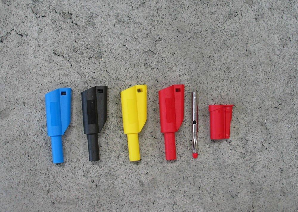 Elma Instruments Bananstik 1066 med fast beskyttelseskrave sort Instrumenter 5703317459497