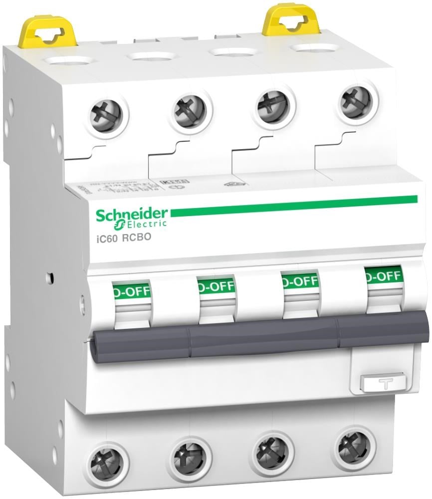 Schneider Electric Kombiafbryder Acti 9 iC60 4P 16A 30mA C karakteristik 6kA klasse A Komponent Til Tavle Og Kasse A9D67416