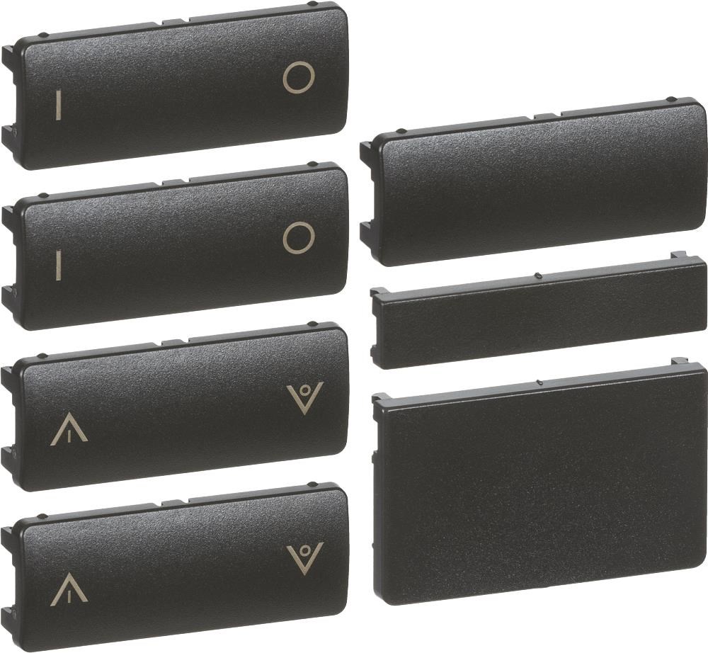LK IHC Wireless FUGA tangentsæt for 4SL batteritryk og kombienheder 1 modul, koksgrå Lauritz Knudsen 530D8005