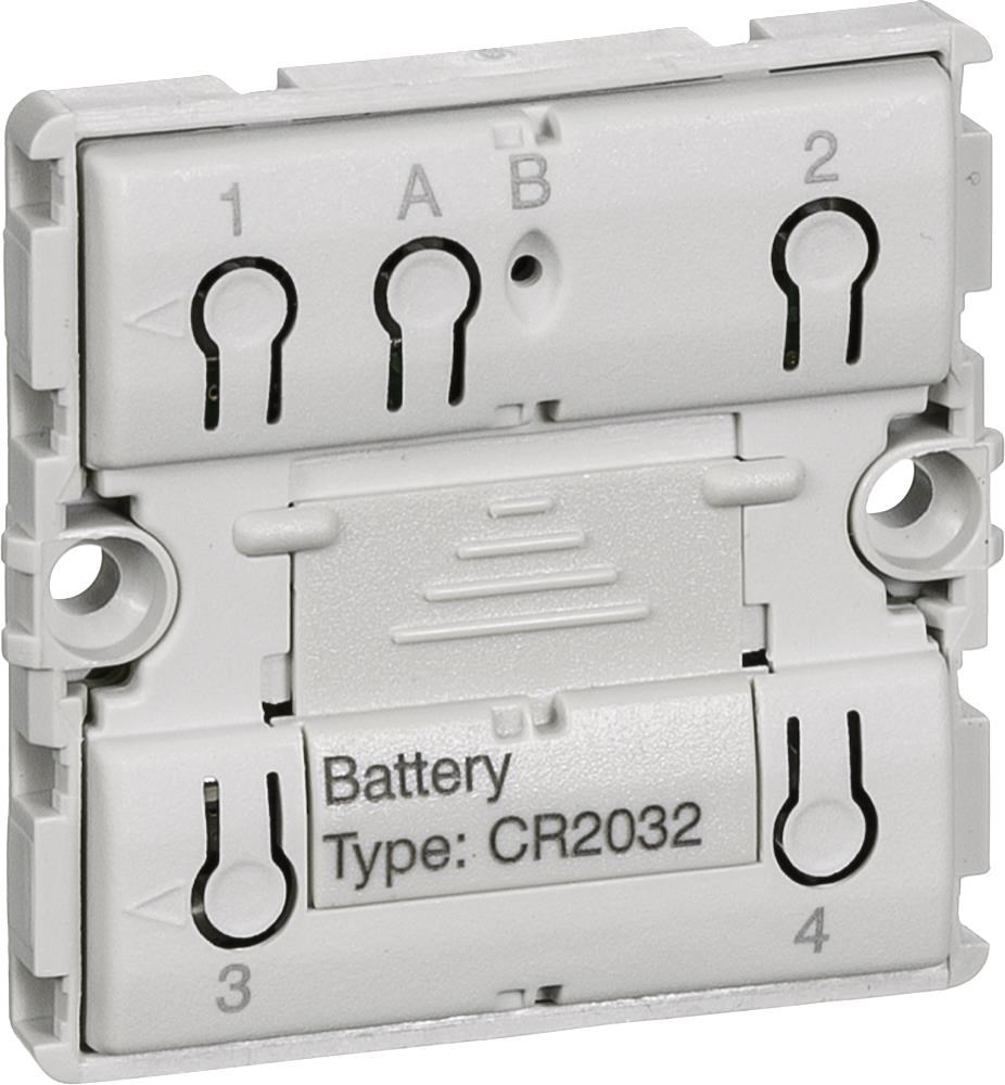 LK IHC Wireless FUGA batteritryk 4 slutte 1 modul, uden afdækning Lauritz Knudsen Grå 505D0002
