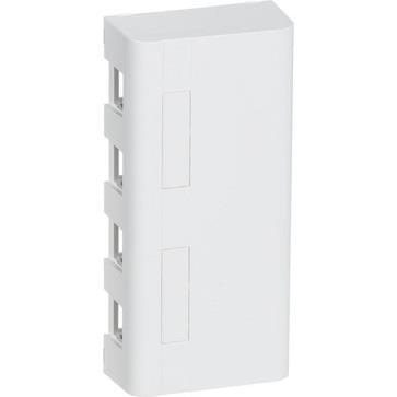 LK LEXCOM Dataudtag uden konnektor Montageboks Softline 212, 4xRJ, hvid Lauritz Knudsen 588D6046