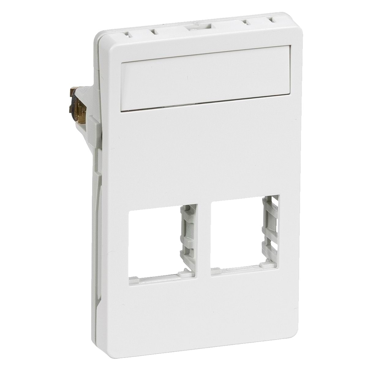 LK Dataudtag FUGA T3 2x LEXCOM montering uden ramme hvid Lauritz Knudsen 588D6032