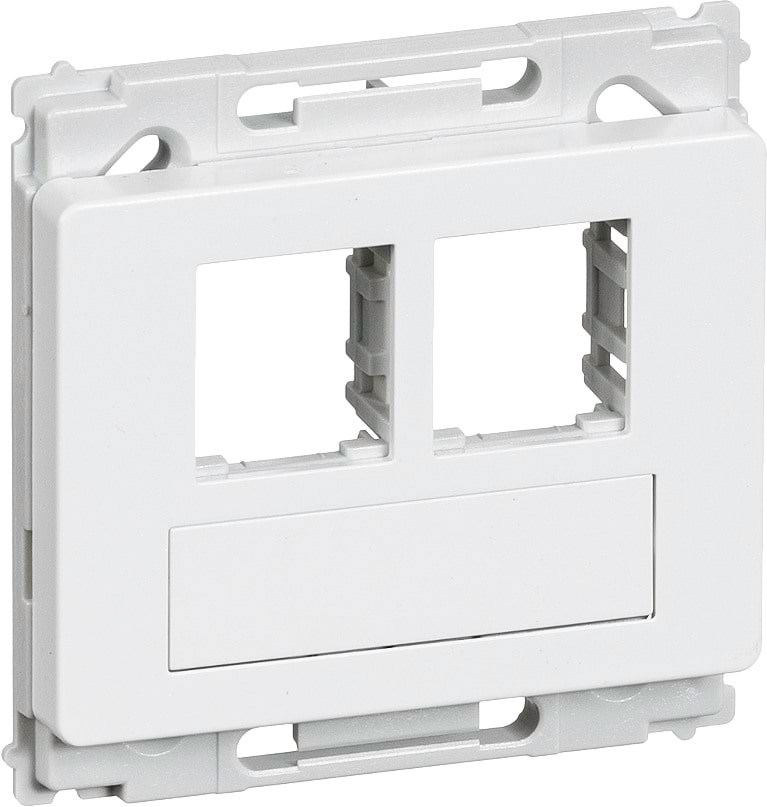 LK OPUS 66 dataudtag uden montageramme 2xRJ45 lige 1 modul, hvid Lauritz Knudsen 588N6012