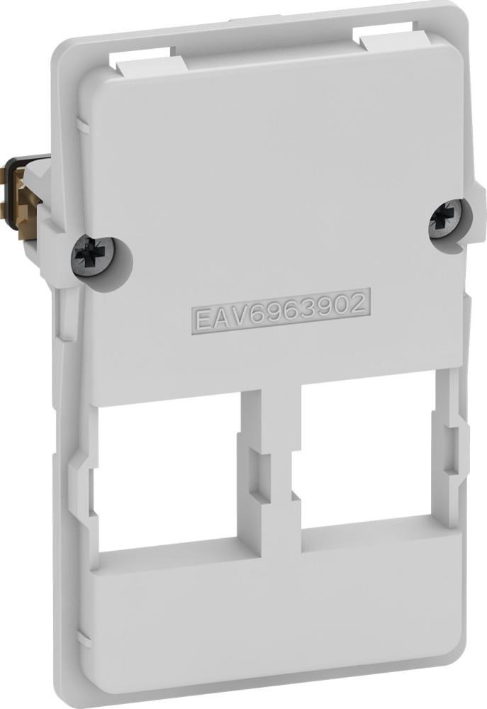 LK FUGA dataudtag uden konnektor for 2 CommScope 1½ modul, uden afdækning Lauritz Knudsen 588D0791