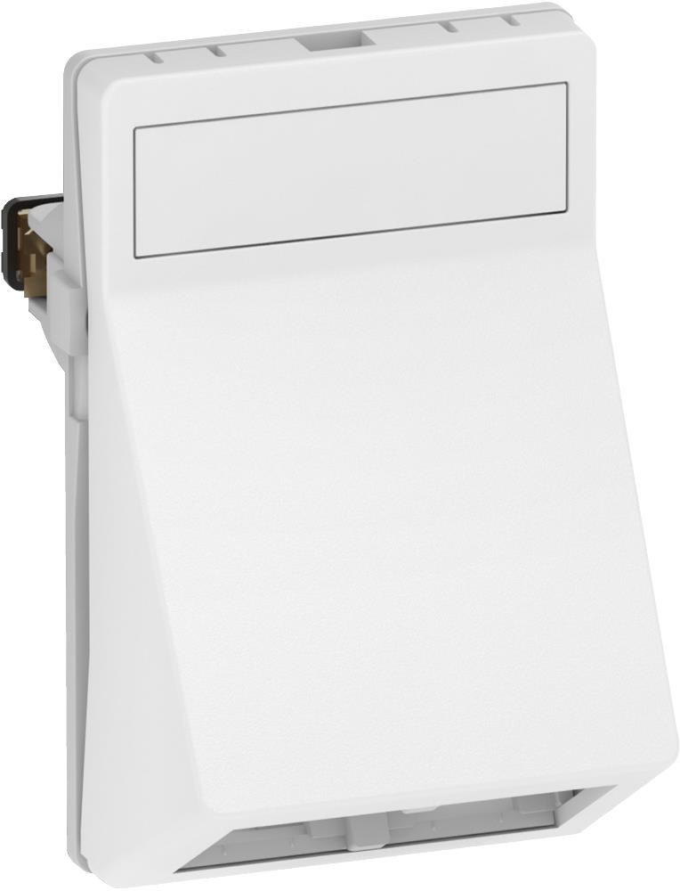 LK FUGA dataudtag uden konnektor f/2 Actassi skrå 1½ modul, hvid Lauritz Knudsen 588D6071