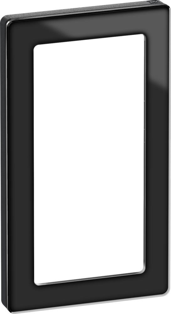 LK FUGA Pure 66 Design ramme 2 modul, sort glas Lauritz Knudsen 560D2120