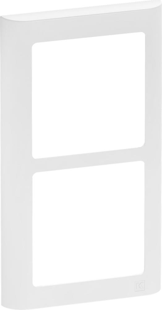 LK FUGA Soft 63 Design ramme 2x1 modul, hvid Lauritz Knudsen 560D6020