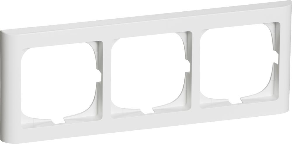LK FUGA Softline 63 ramme 3x1 modul vandret, hvid Lauritz Knudsen 500D6230