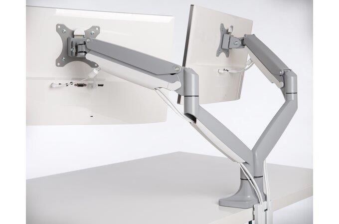 Kensington SmartFit One-Touch dobbelt skærmarm, Grå Skærmholder K55471EU