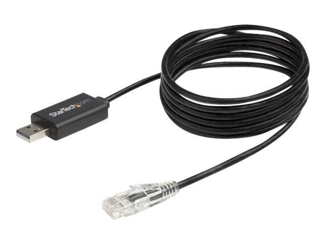 StarTech.com 6 ft. / 1.8 m Cisco USB Console Cable - USB to RJ45 - 460Kbps - serial cable - 1.8 m - black - Sort - 1m