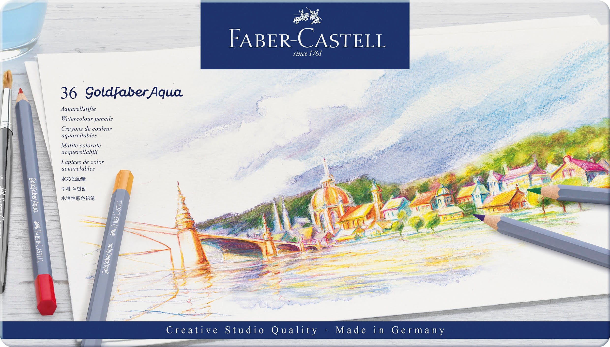 Faber-Castell Goldfaber akvarel tin 36 ass Tegneværktøj Farvet blyant 114636