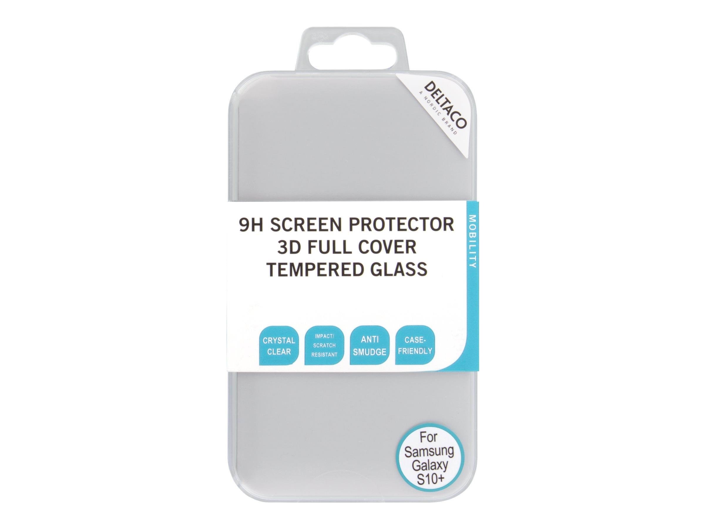 Deltaco screen protector Galaxy S10+ 3D curved Beskyttelsesglas SCRN-S10P