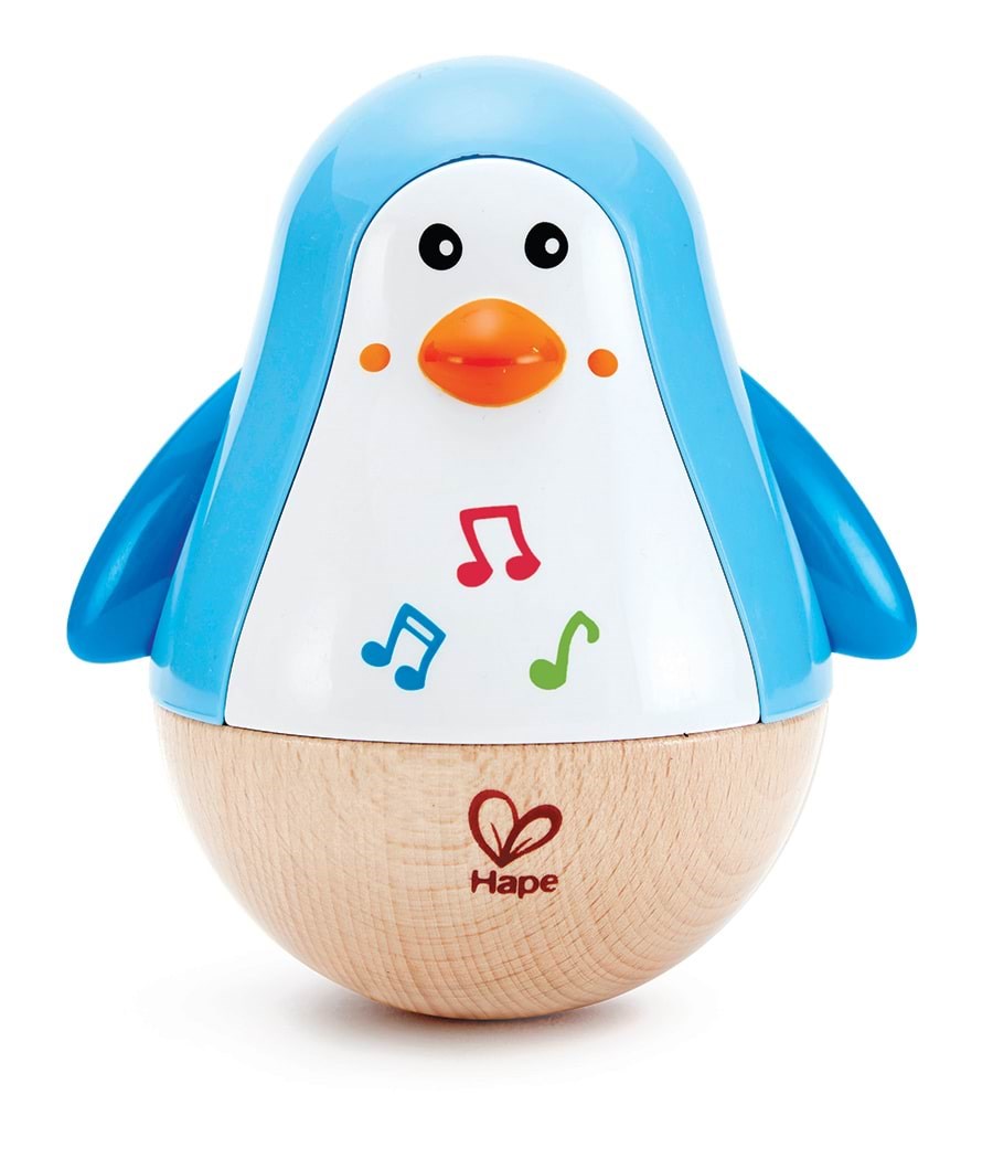 Hape pingvin musikalsk vippefigur Trælegetøj 5933