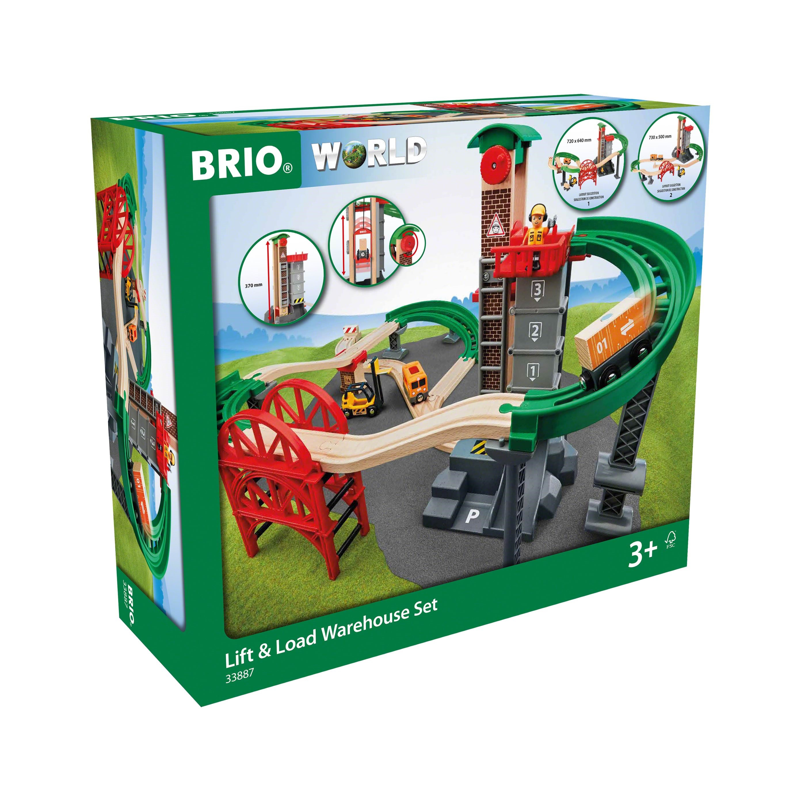 Brio 33887 Togbane, Løft & læs med lagerbygning Brio Tog