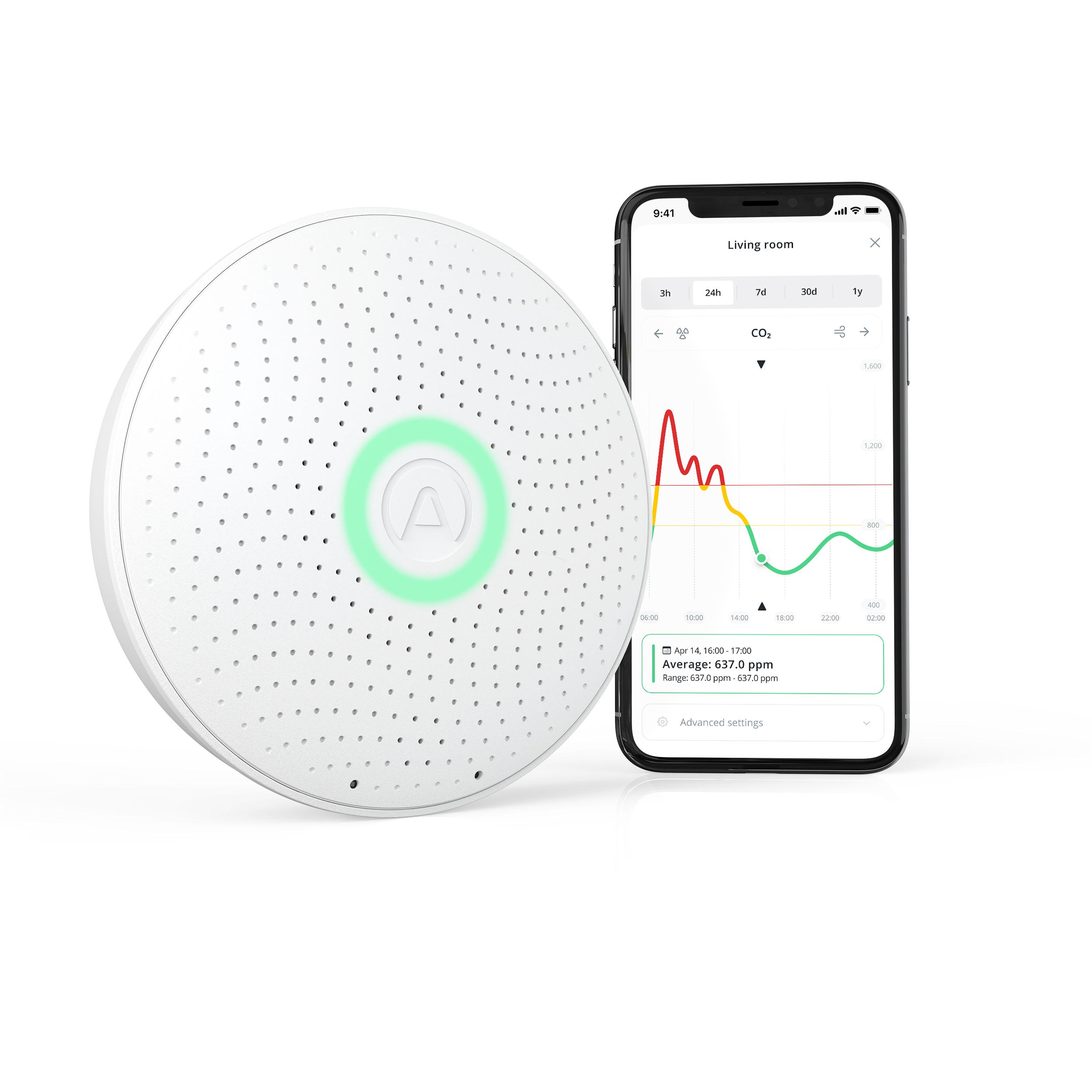 Airthings Wave Plus - Smart Luftkvalitetsmåler med Radonmåler Smart Home 7090031109301