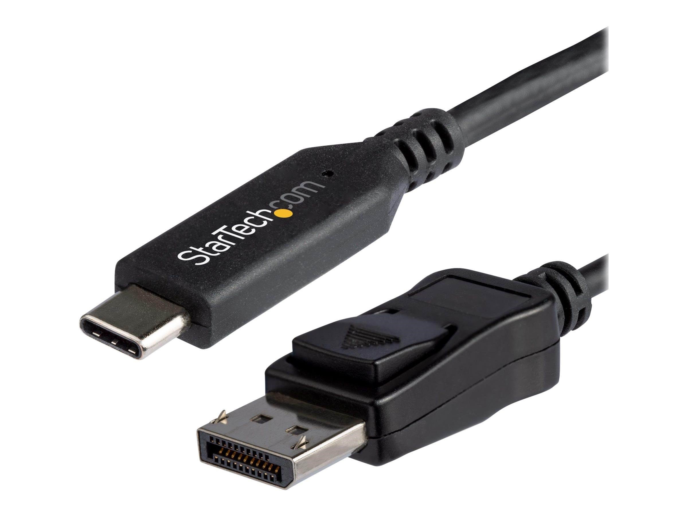 StarTech.com 5.9 ft. (1.8 m) - USB-C to DisplayPort Adapter Cable - 8K - HBR3 - external video adapter - black