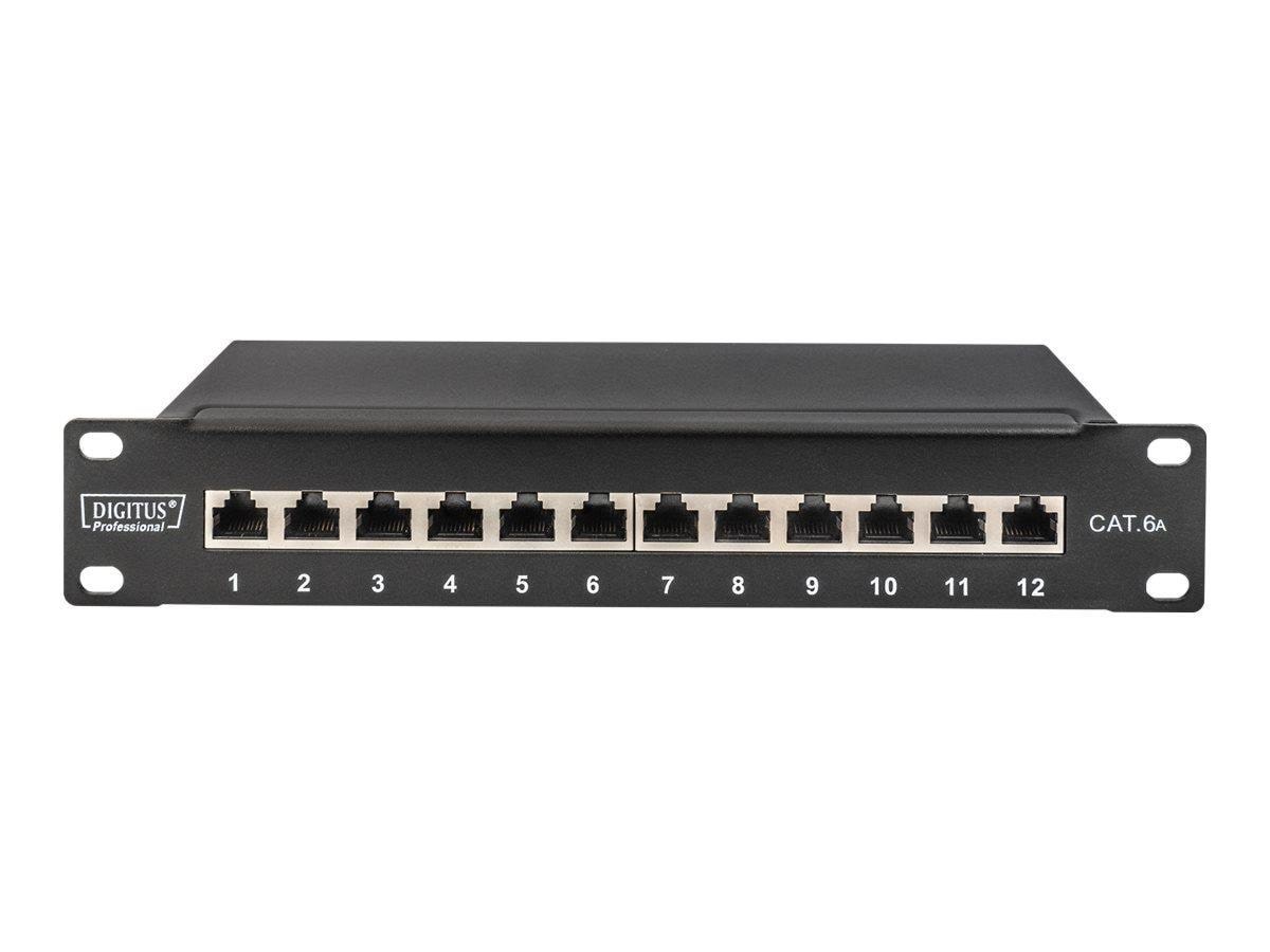 DIGITUS 12-Port Cat6A Shielded Patch Panel Netværkstilbehør DN-91612S-EA