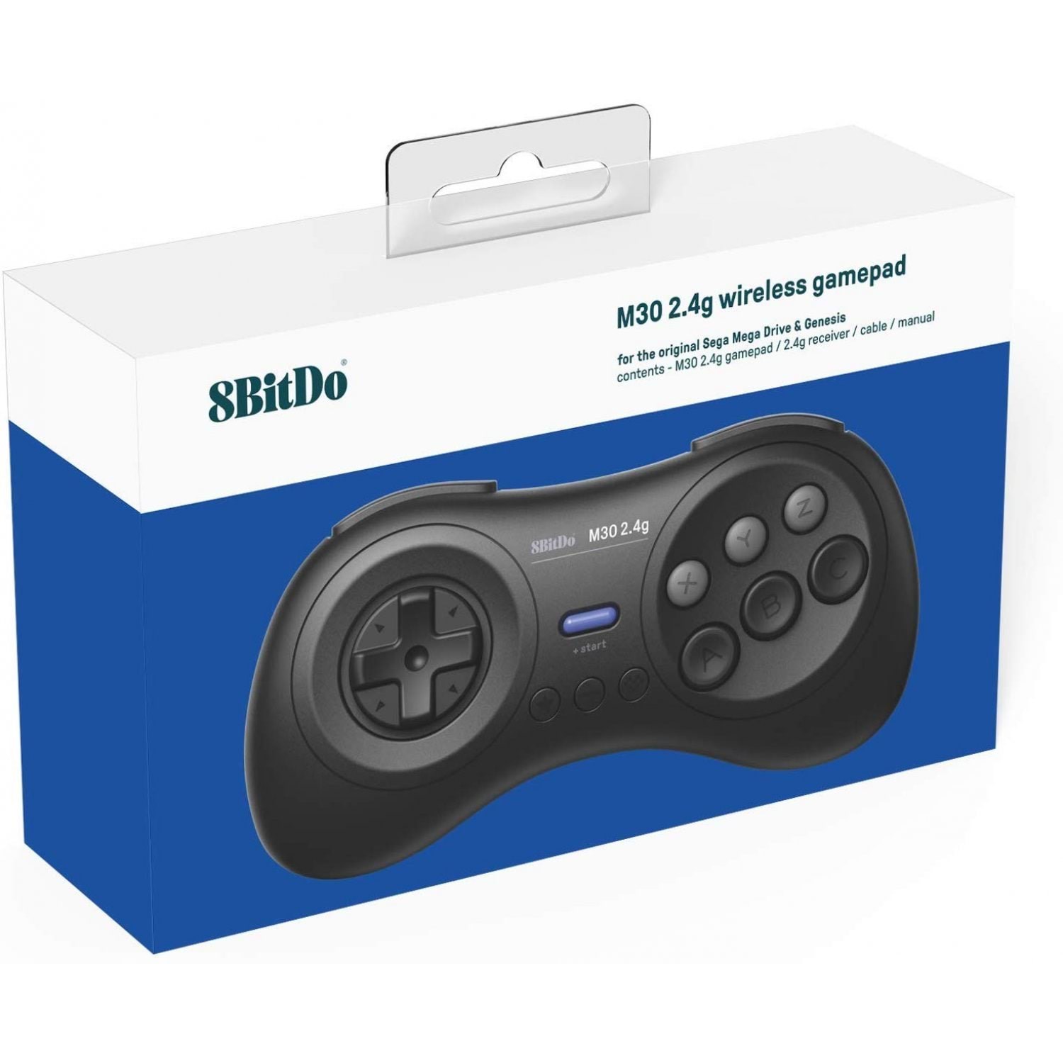 8BitDo M30 2.4G Mega Drive Black - Wireless Controller - Sega Mega Drive