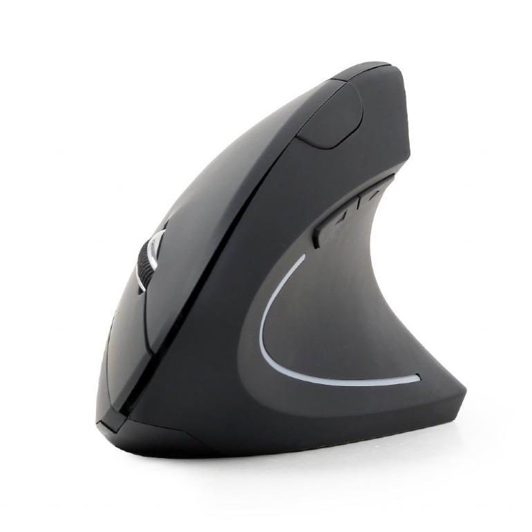 Gembird Ergonomic 6-button wireless optical mouse - Vertical mouse - Optisk - 6 knapper - Sort