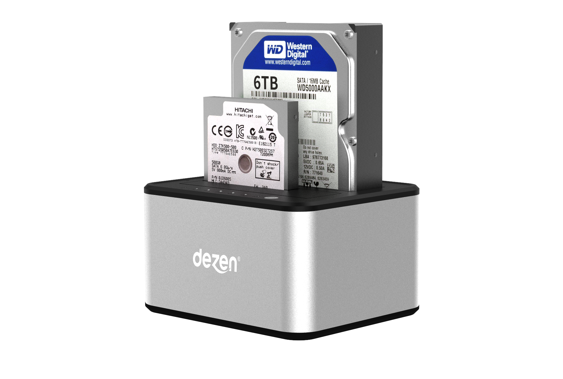 dezen Dual HDD Docking Station - 2.5" & 3.5" Harddisk Tilbehør DZ-BS-HD07A